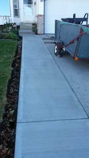 Broomed Concrete Driveway Extension Calgary